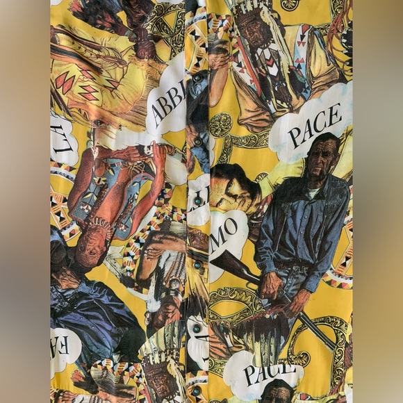 VTG MOSCHINO JEANS Men’s Size Medium Native American Print Button Down Shirt - Picture 11 of 12